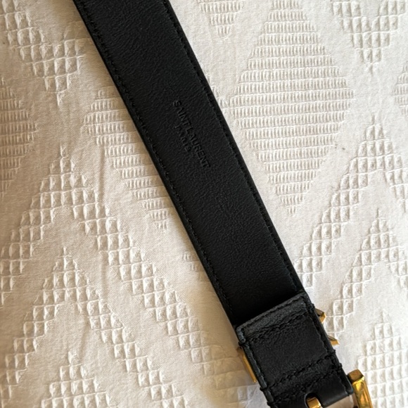 YSL BELT ! New ! CASSANDRE BELT WITH SQUARE BUCKLE IN GRAINED LEATHER - Picture 3 of 6